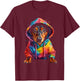 Dachshund Weenie Wiener Weiner Dog Funny Art Graphic Men Women Kids T-Shirt - T-Shirt | Maroon