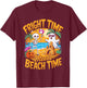 Cute Summerween Ghost Funny Beach Halloween T-Shirt - T-Shirt | Maroon