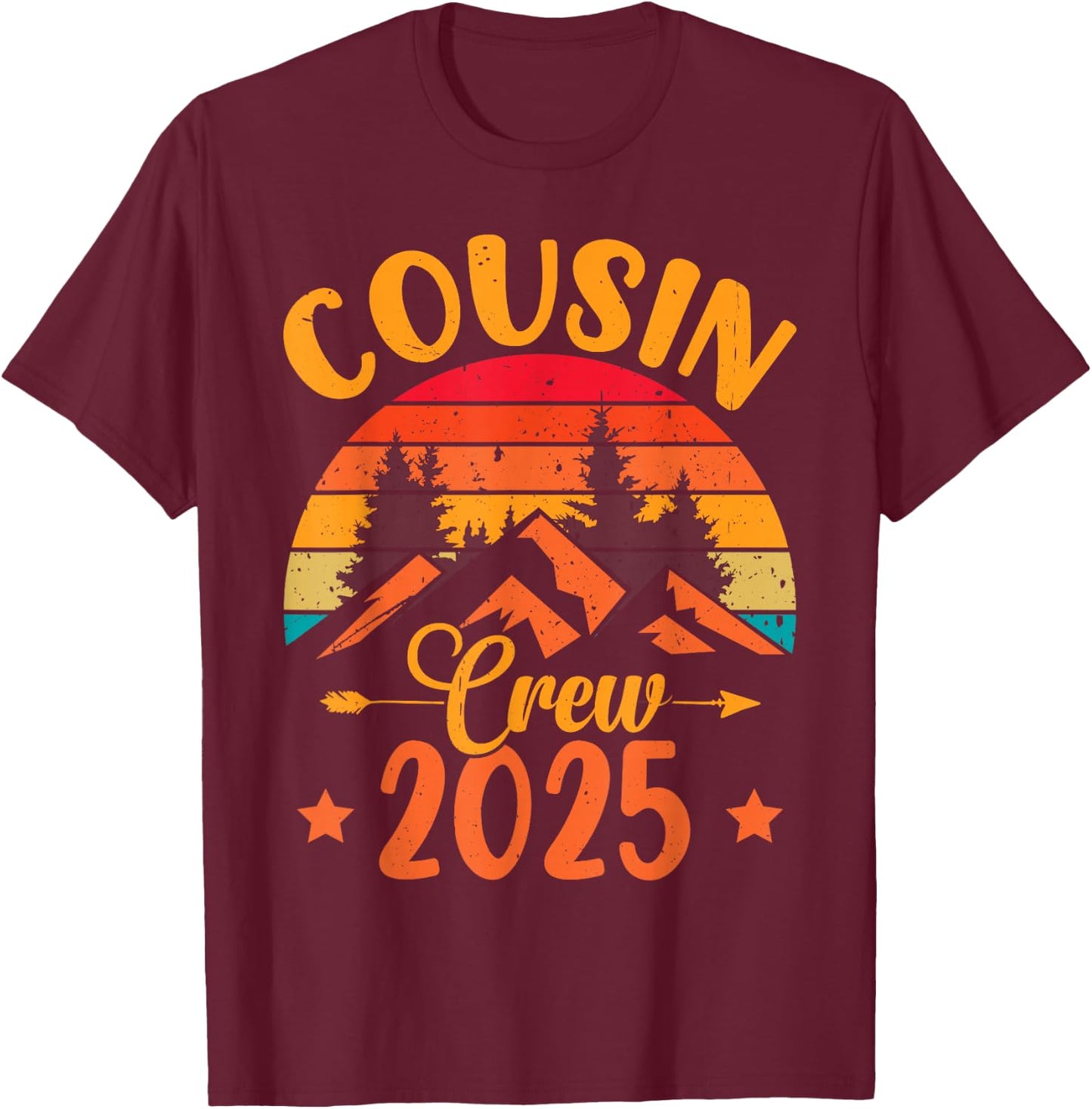 Cousins Cousin Crew 2025 Trip T-Shirt - T-Shirt | Maroon