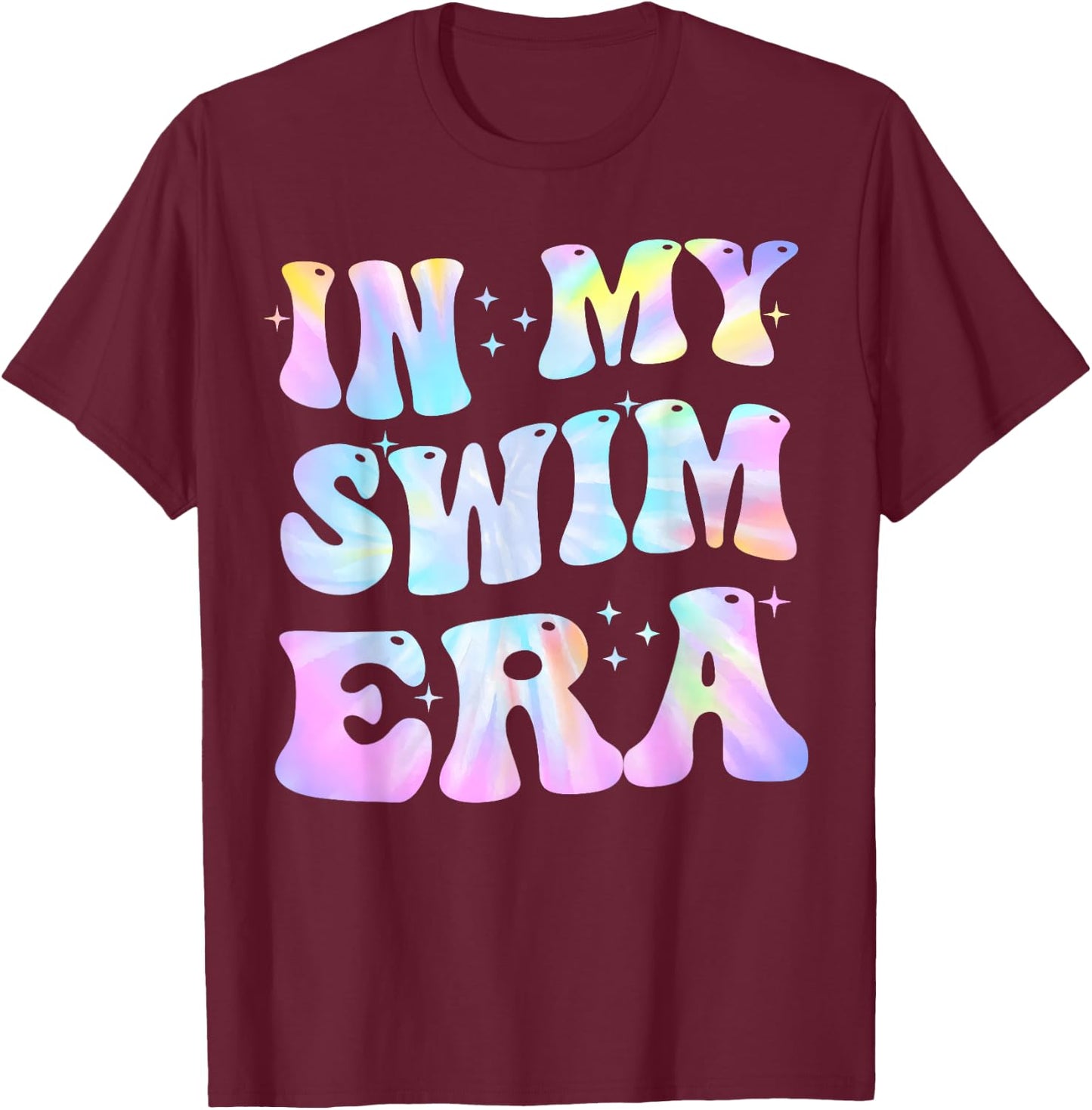 Retro In My Swim Era Swimming Swimmers Women Men Kids T-Shirt - T-Shirt | Maroon