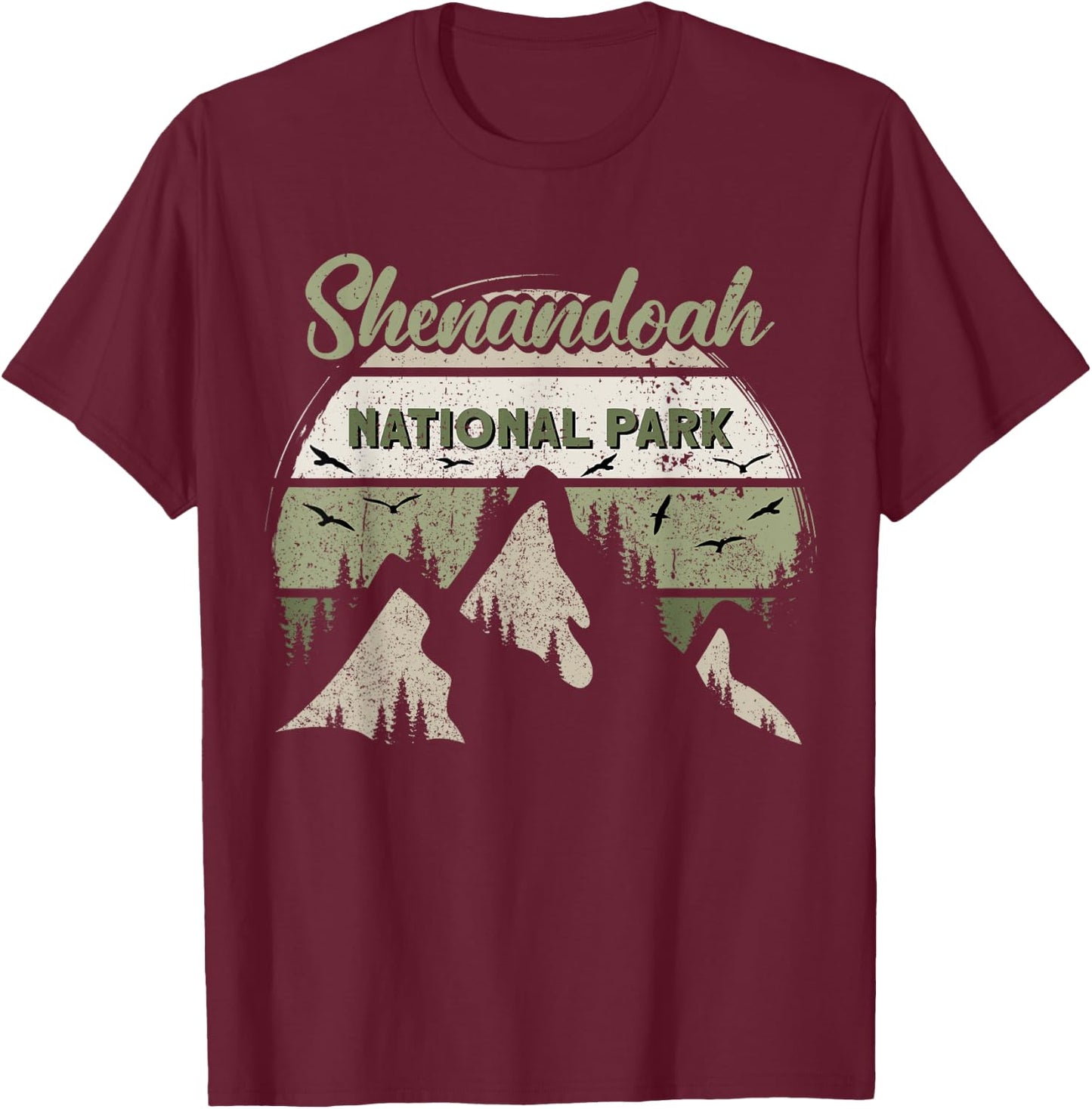 Retro Shenandoah National Park US Vintage Shenandoah T-Shirt - T-Shirt | Maroon