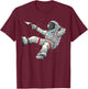 Astronaut Design Boys Kids Galaxy Outer Space Themed T-Shirt - T-Shirt | Maroon