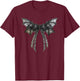 Coquette Bow Bat Vampire Spooky Season Halloween Costumes T-Shirt - T-Shirt | Maroon