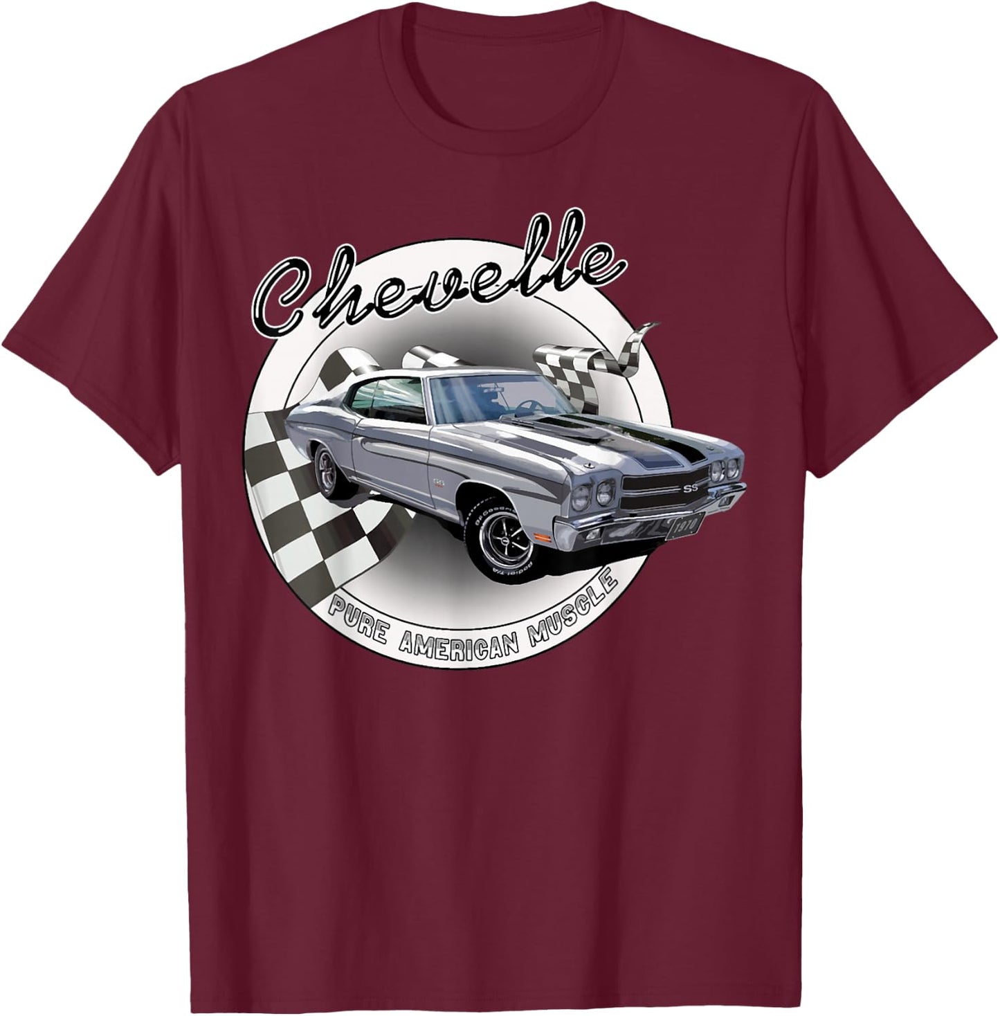 1970 70 Chevelle SS Cortez Silver Trending Chevys Muscle Car T-Shirt - T-Shirt | Maroon