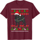 Black Pug Christmas Tree Dog Mom Dad Ugly Sweater Christmas T-Shirt - T-Shirt | Maroon