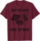 Save the Bees Make The Mead Homebrew Mead Maker T-Shirt - T-Shirt | Maroon