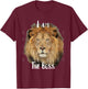 Cute Strong I Am The Boss Lion T-Shirt - T-Shirt | Maroon
