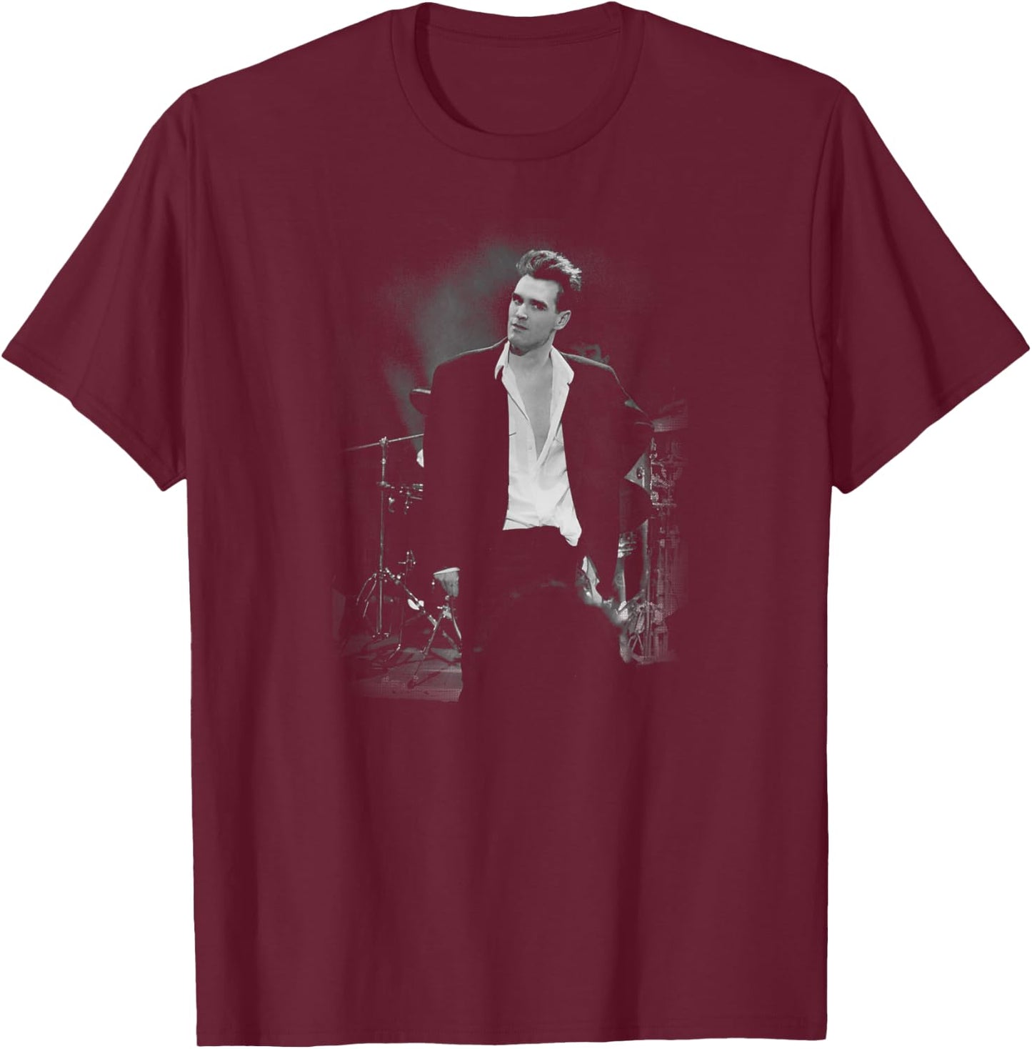 The Smiths Morrissey Live Pose by Stephen Wright T-Shirt - T-Shirt | Maroon