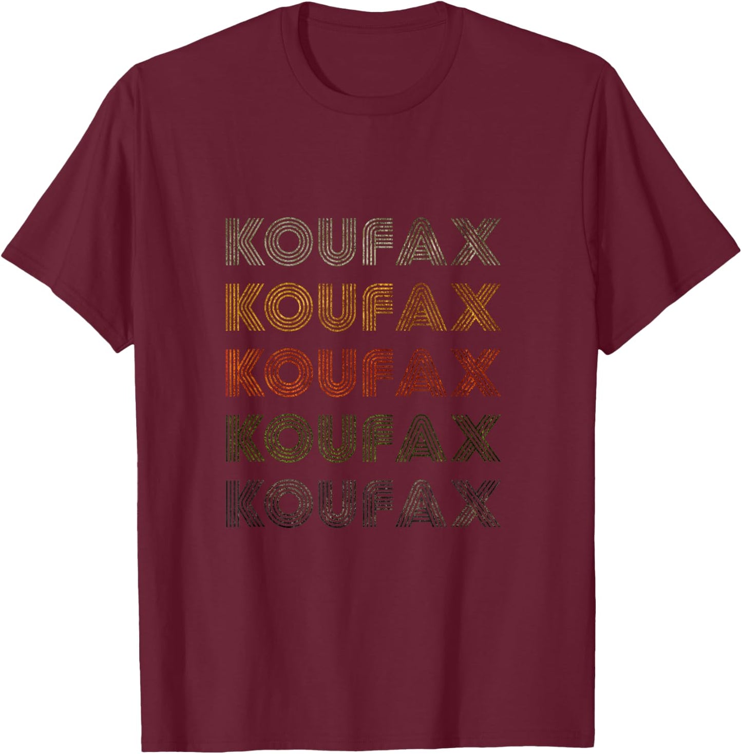 Love Heart Koufax Grunge Vintage Style Black Koufax T-Shirt - T-Shirt | Maroon