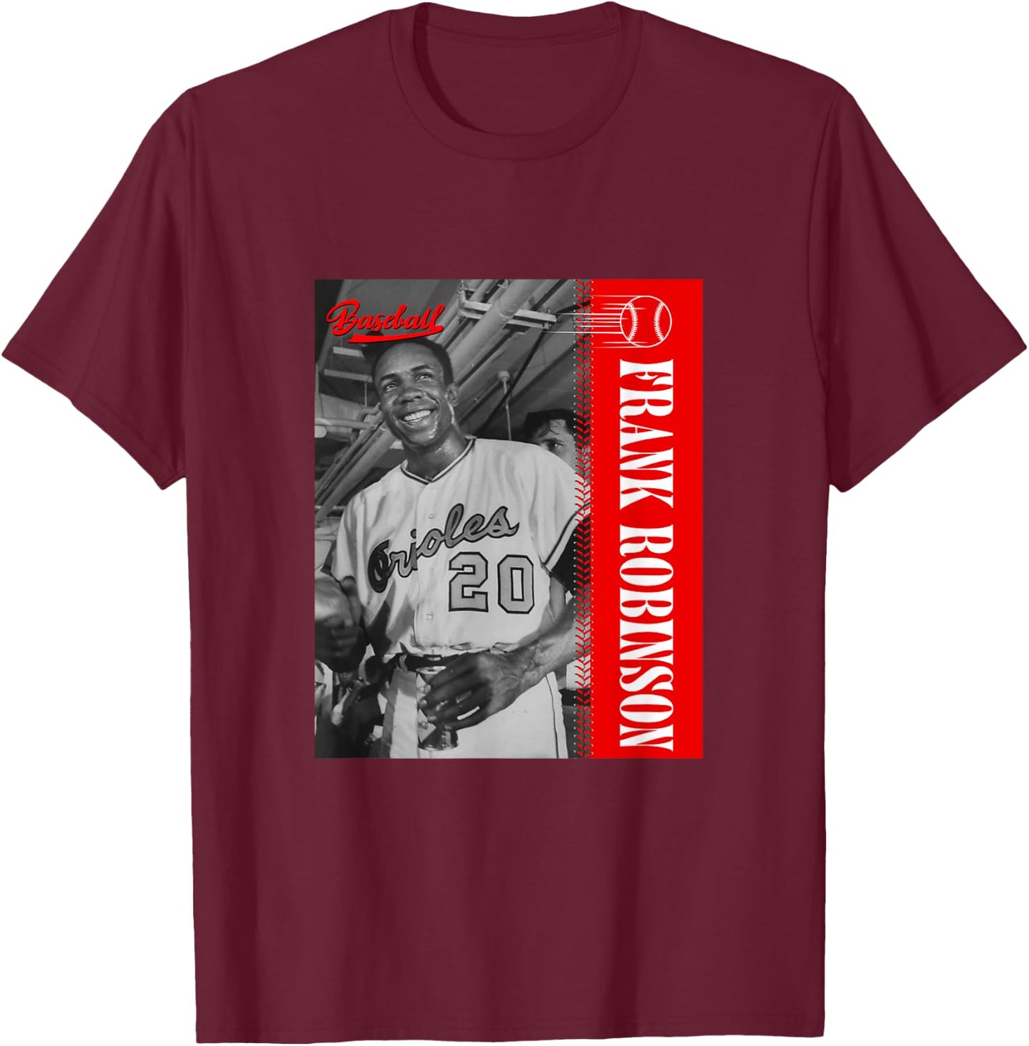 Frank Robinson_Baseball_001 T-Shirt - T-Shirt | Maroon
