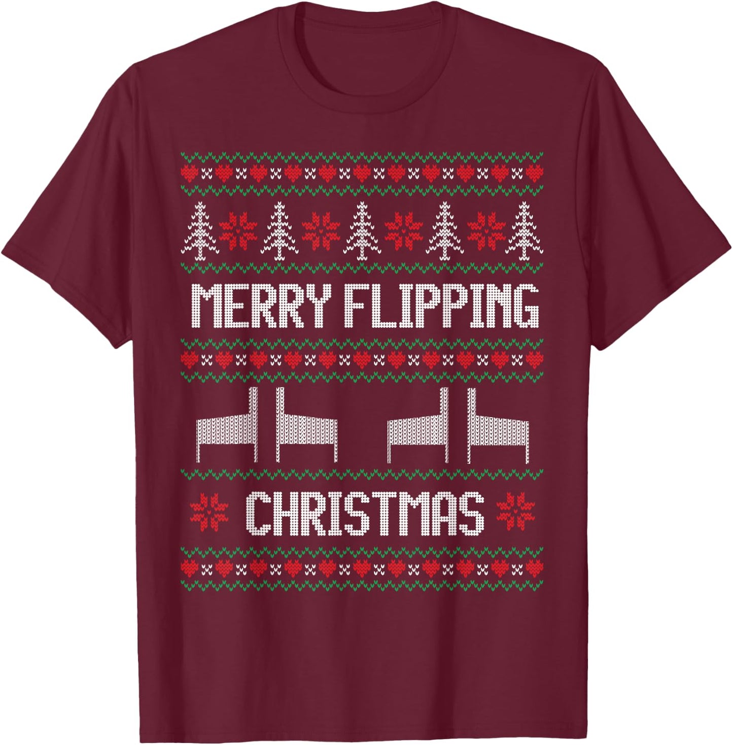 Ugly Pinball Machine Christmas Pinball Wizard T-Shirt - T-Shirt | Maroon