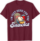 Baseball I'm Just Here For The Snacks T-Shirt - T-Shirt | Maroon