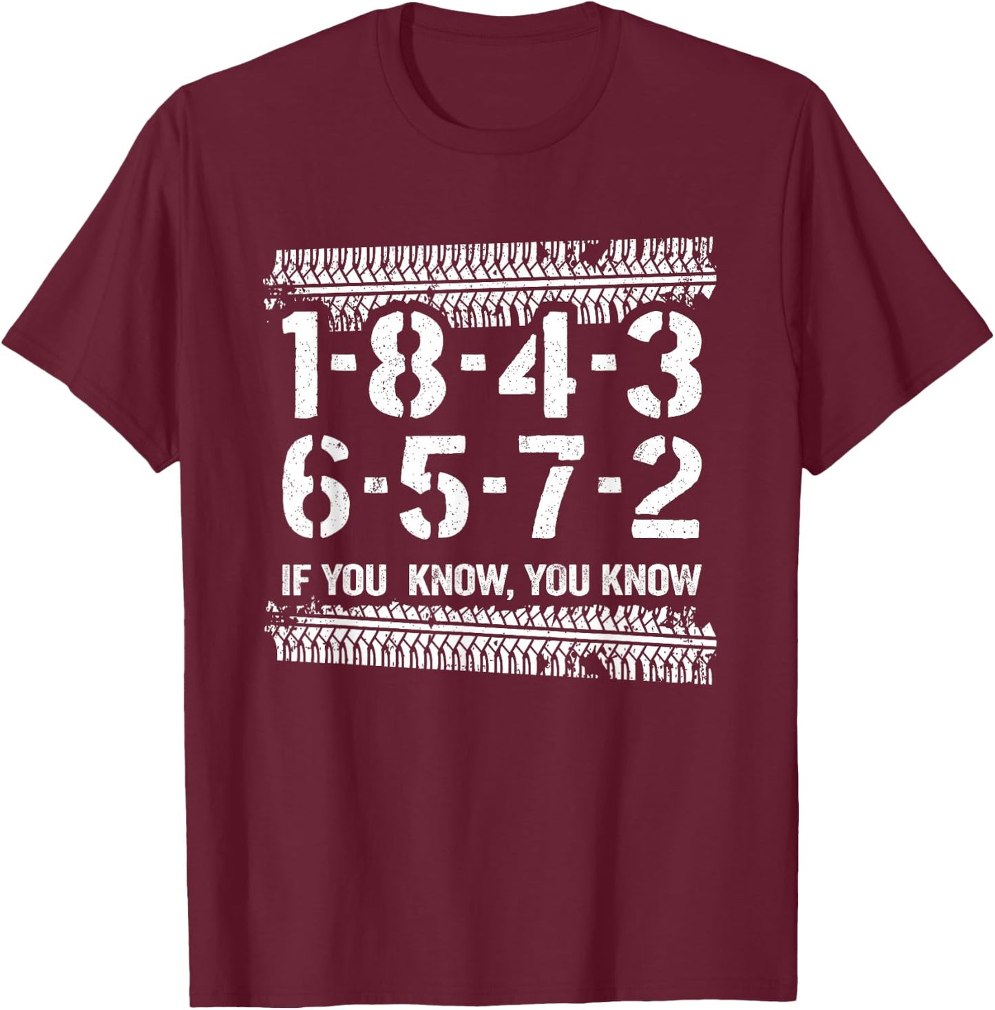 1-8-4-3-6-5-7-2 If You Know 18436572 Firing Order Big Block T-Shirt - T-Shirt | Maroon