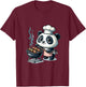 Cute BBQ Panda T-Shirt - T-Shirt | Maroon