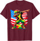 Half American Half Jamaican Boy Patriotic 4th of July T-Shirt - T-Shirt | Maroon