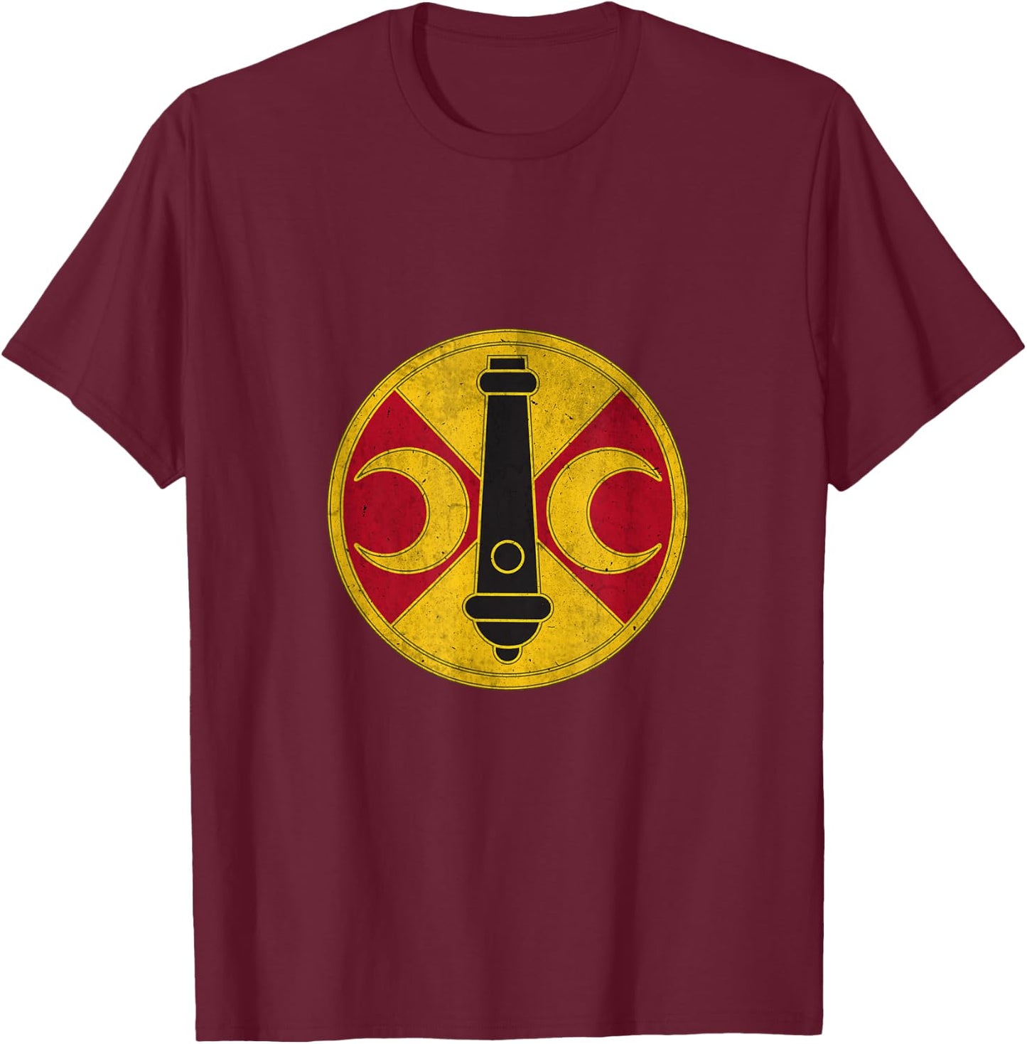 210th Field Artillery Brigade Military Papa Veterans Day T-Shirt - T-Shirt | Maroon