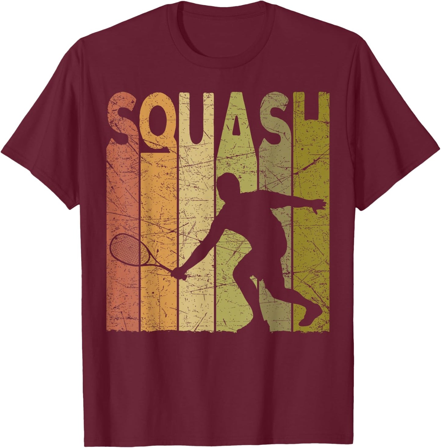 Squash Vintage Squash Player Retro Squash Lover T-Shirt - T-Shirt | Maroon