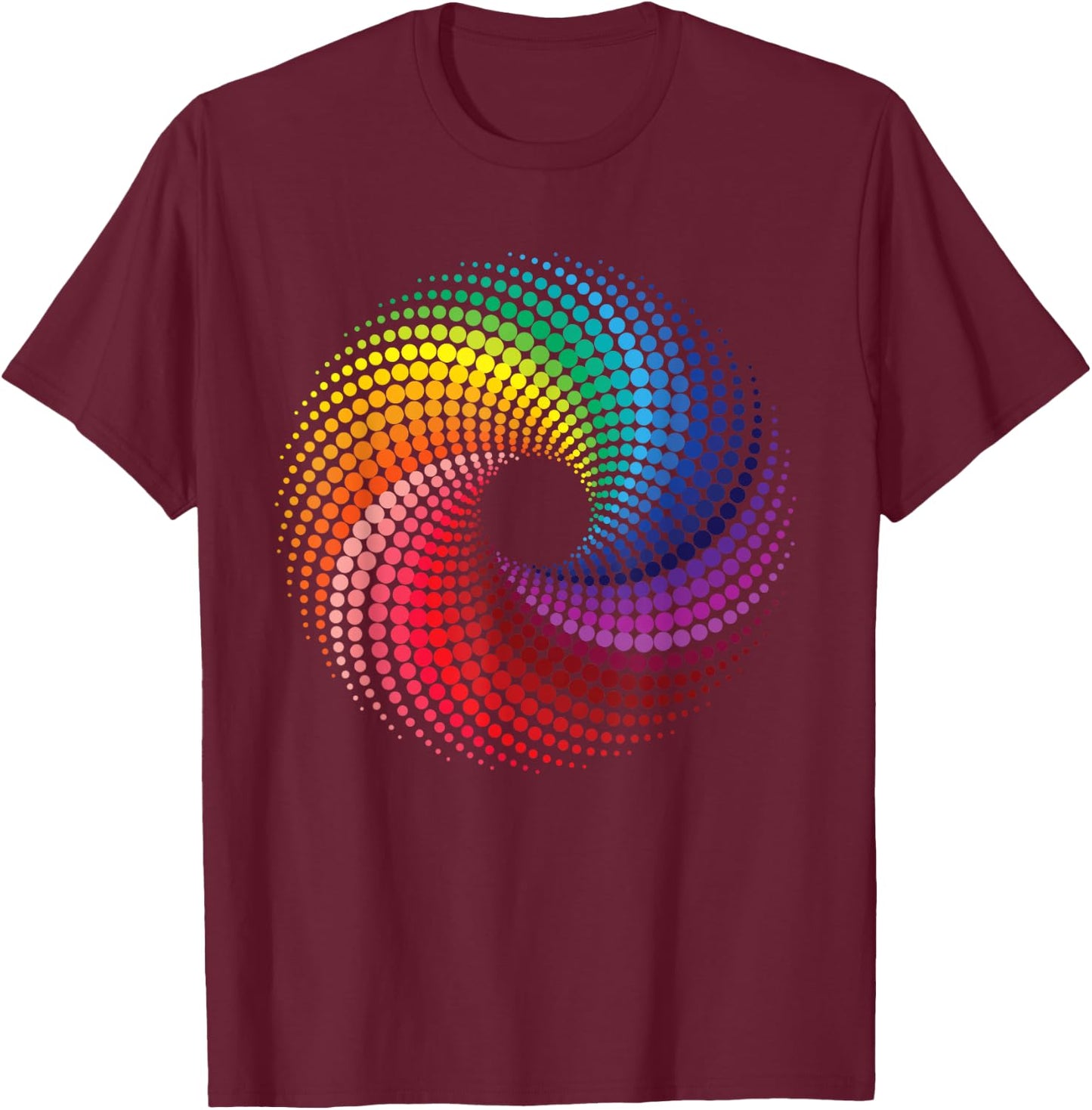 September 15th Dot Day Shirt Multicolor Rainbow Dot T-Shirt - T-Shirt | Maroon