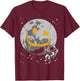 Astronaut Spray Paint Moon Smile Face Space Kids Women Men T-Shirt - T-Shirt | Maroon