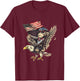 4th Of July Monkey Bald Eagle USA Fourth Of July America T-Shirt - T-Shirt | Maroon