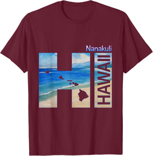 Nanakuli HI Hawaii Islands T-Shirt - T-Shirt | Maroon