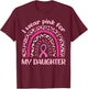 I Wear Pink For My Daughter Pink Rainbow Breast Cancer Women T-Shirt - T-Shirt | Maroon
