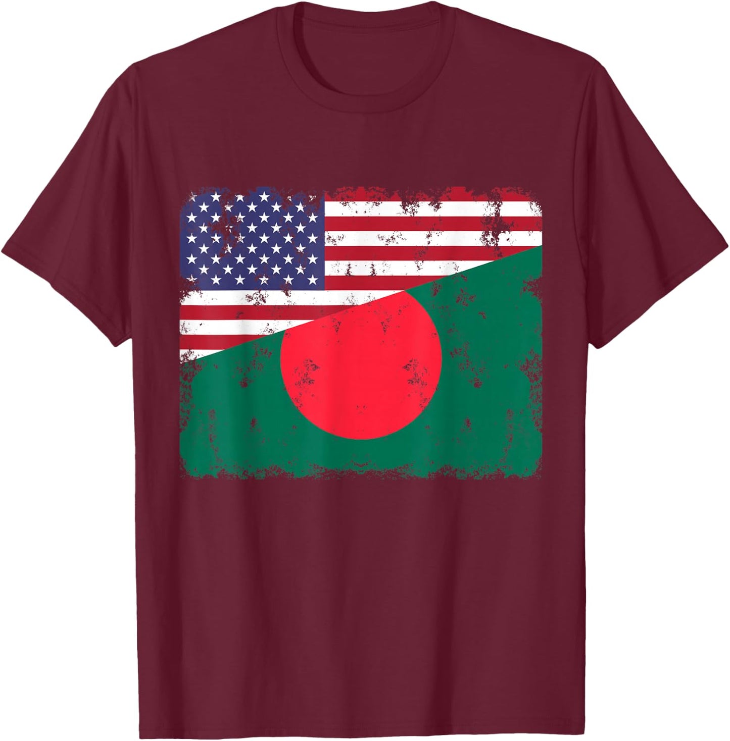 Bangladesh Pride Bangladeshi American Flag Roots Heritage T-Shirt - T-Shirt | Maroon