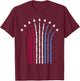 Patriotic USA American Red White Blue Flag Jets 4th of July T-Shirt - T-Shirt | Maroon