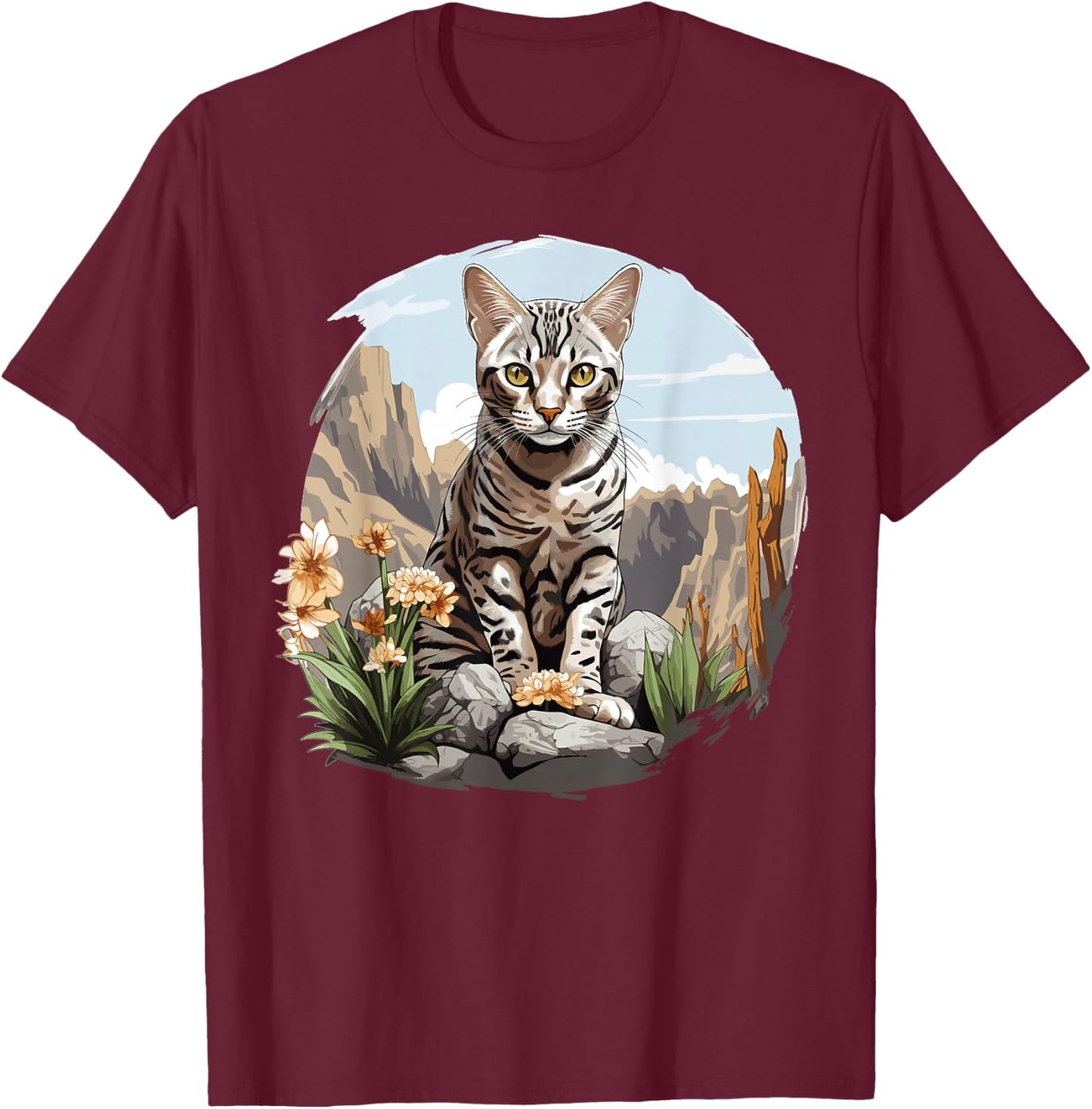 Egyptian Mau Cats Kitten Egyptian Mau Cat T-Shirt - T-Shirt | Maroon