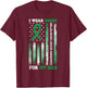 I Wear Green For My Dad USA Flag Ribbon Gallbladder Cancer T-Shirt - T-Shirt | Maroon