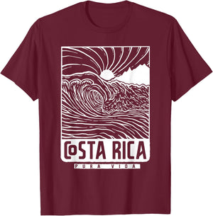 Costa Rica Pura Vida T-Shirt - T-Shirt | Maroon