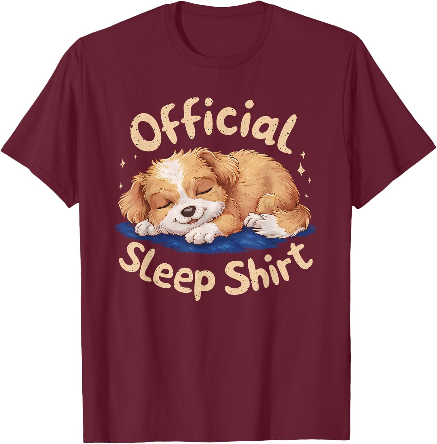 Official Sleep Shirt Dog Pajamas Nightgown T-Shirt - T-Shirt | Maroon