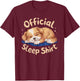 Official Sleep Shirt Dog Pajamas Nightgown T-Shirt - T-Shirt | Maroon