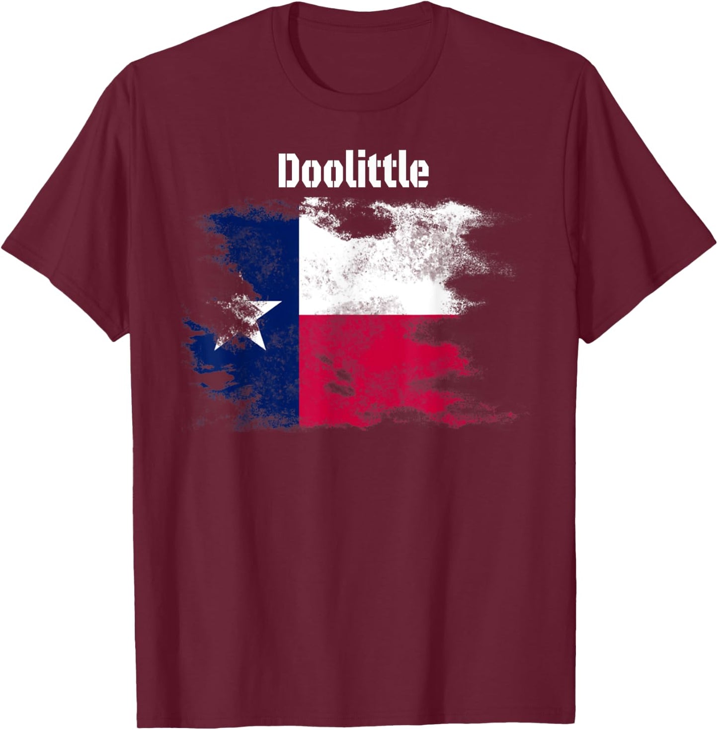 Doolittle Texas Classic Design Graphic Novelty T-Shirt - T-Shirt | Maroon