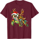 Sea Turtle Christmas Lights Santa Hat Merry Christmas 2024 T-Shirt - T-Shirt | Maroon