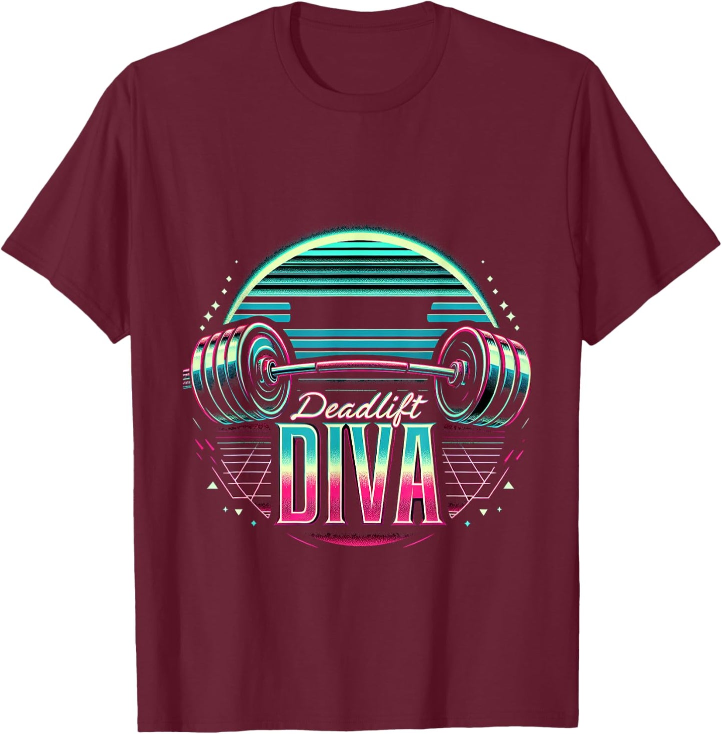 Deadlift Diva T-Shirt - T-Shirt | Maroon