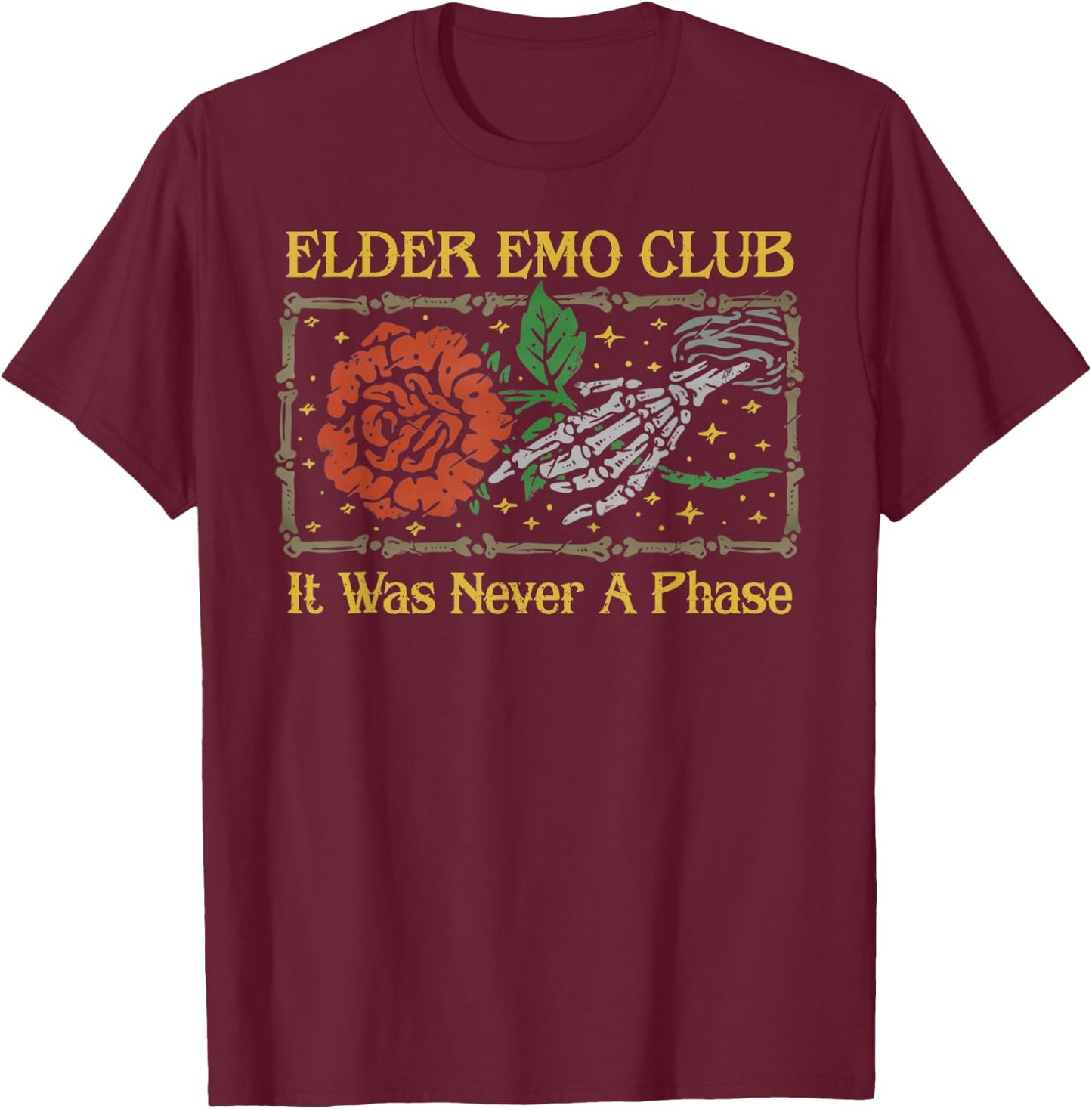 Elder Emo Club It Was Never A Phase T-Shirt - T-Shirt | Maroon