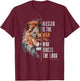Blessed Christian God Jesus Faith Bible Verse Jeremiah Lion T-Shirt - T-Shirt | Maroon