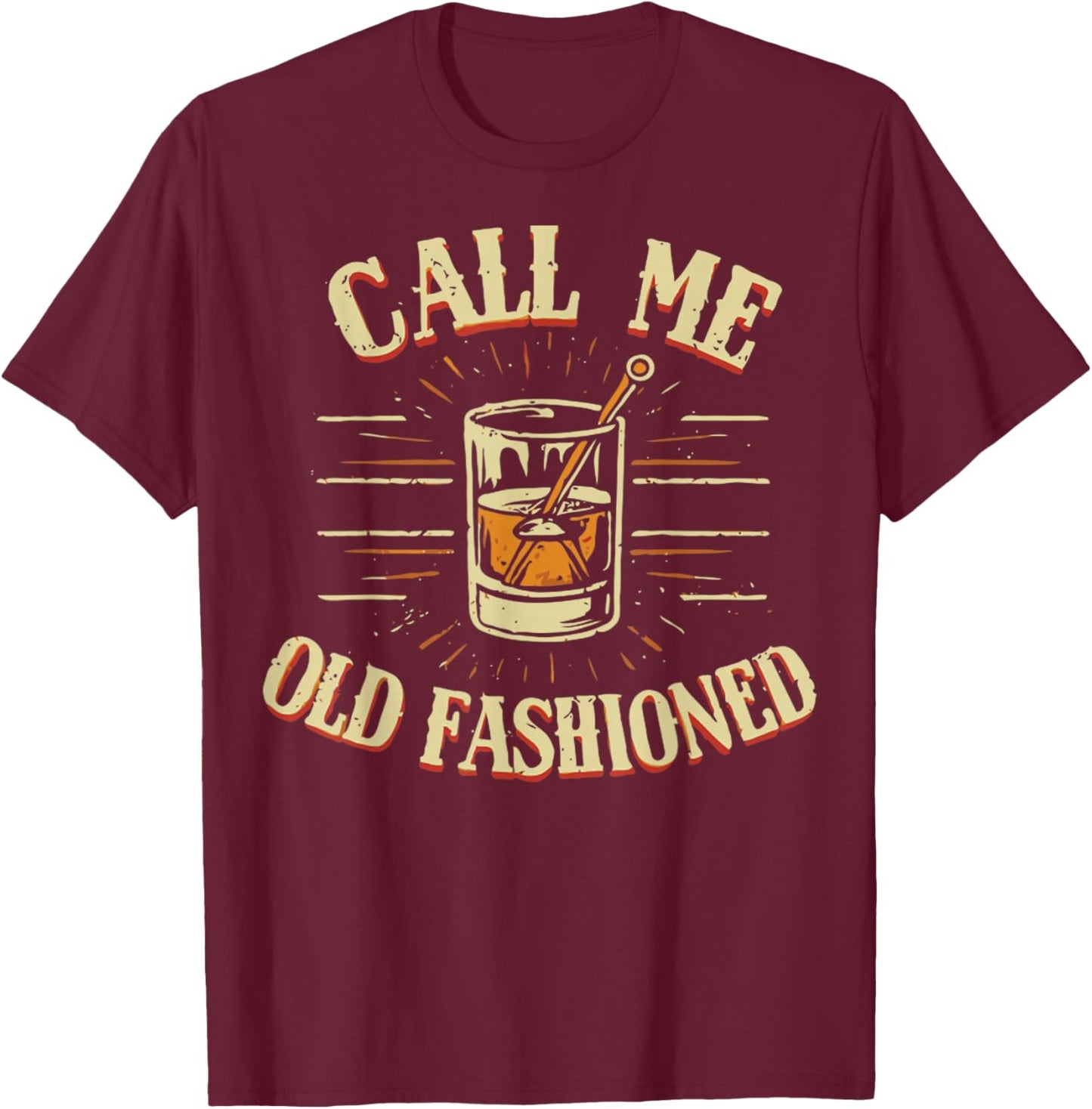 Vintage Call Me old Fashioned Retro T-Shirt - T-Shirt | Maroon
