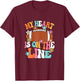 My Heart Is On The Line Groovy Women Football Mom Grandma T-Shirt - T-Shirt | Maroon