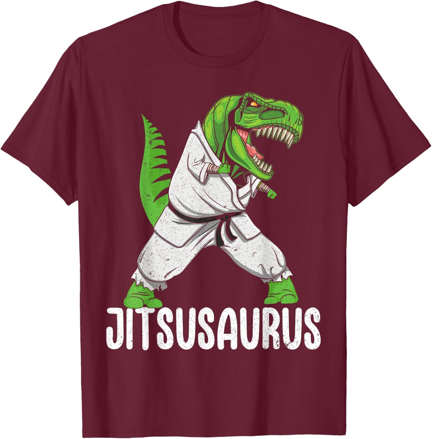 Jitsusaurus Funny Jiu-Jitsu Brazillian Ju Jitsu Bjj Boys Kid T-Shirt - T-Shirt | Maroon