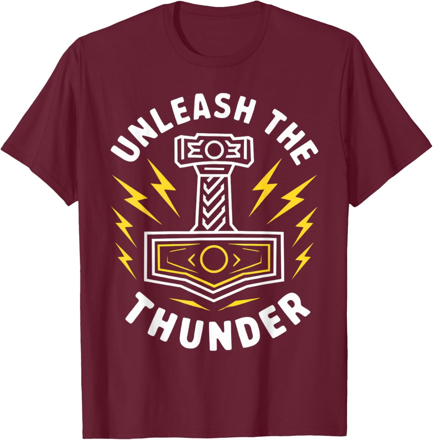 Norse Mythology Viking Celtic Thor's Hammer Mjolnir Valhalla T-Shirt - T-Shirt | Maroon