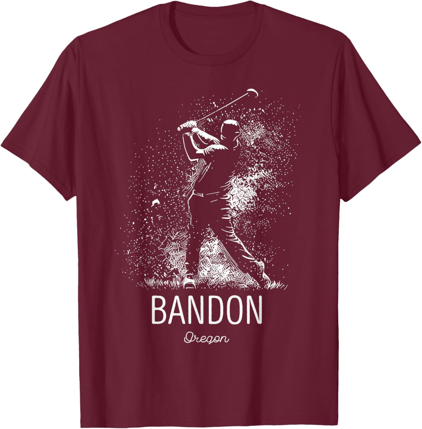 Golf Golfing Bandon T-Shirt - T-Shirt | Maroon
