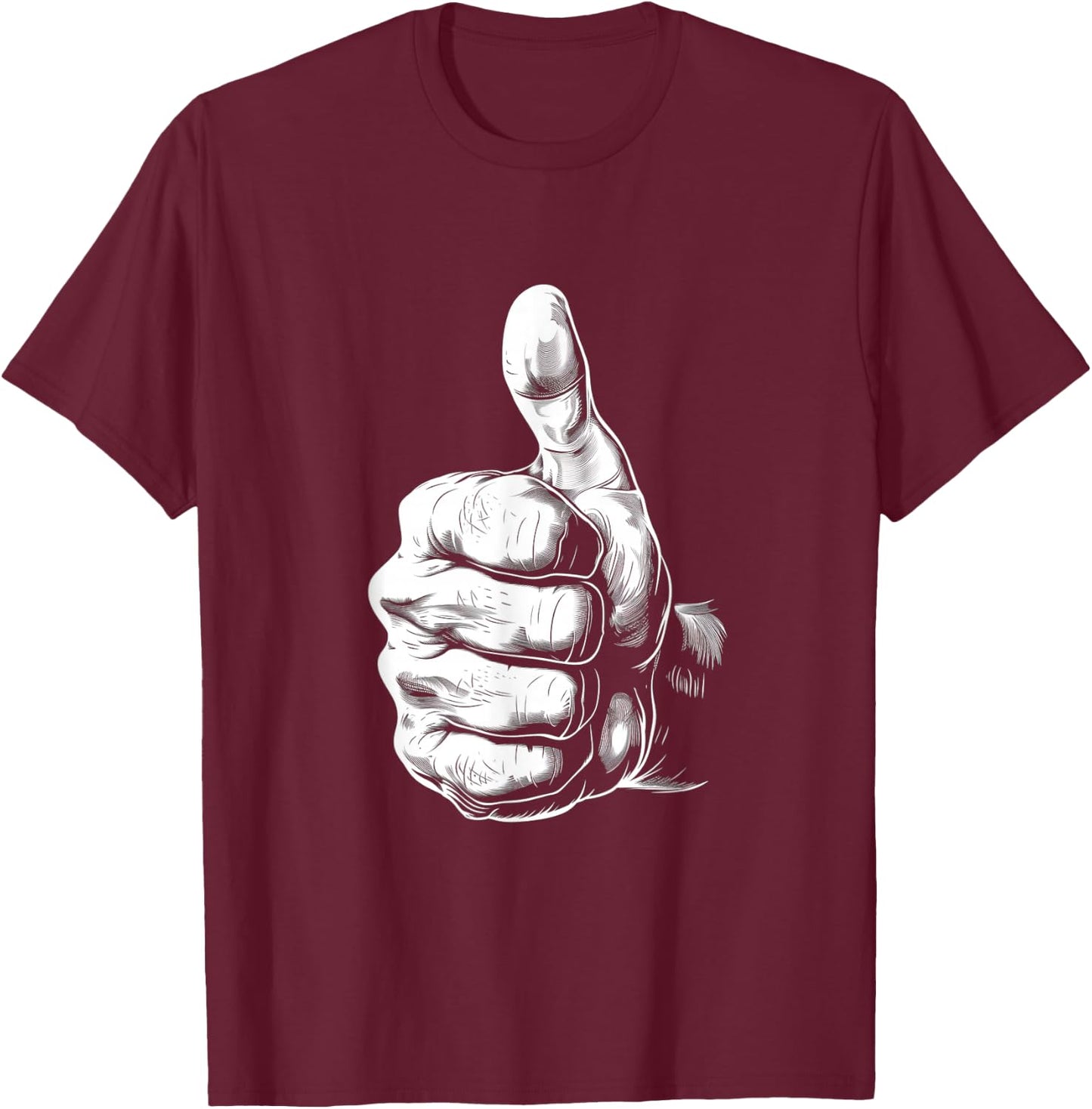 Thumbs Up T-Shirt - T-Shirt | Maroon