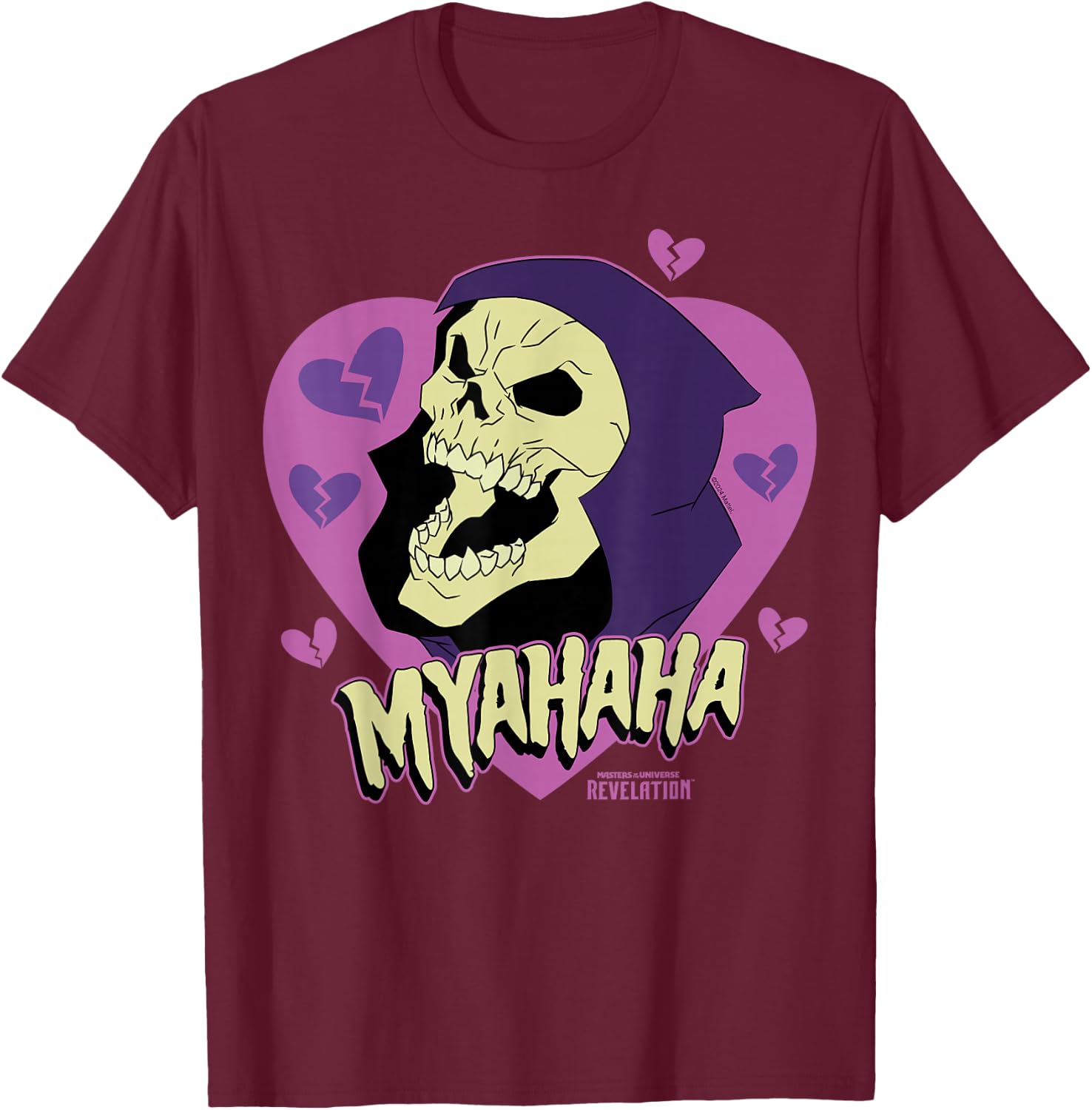 The Revelation of The Masters of The Universe - Skeletor Myahaha T-Shirt - T-Shirt | Maroon
