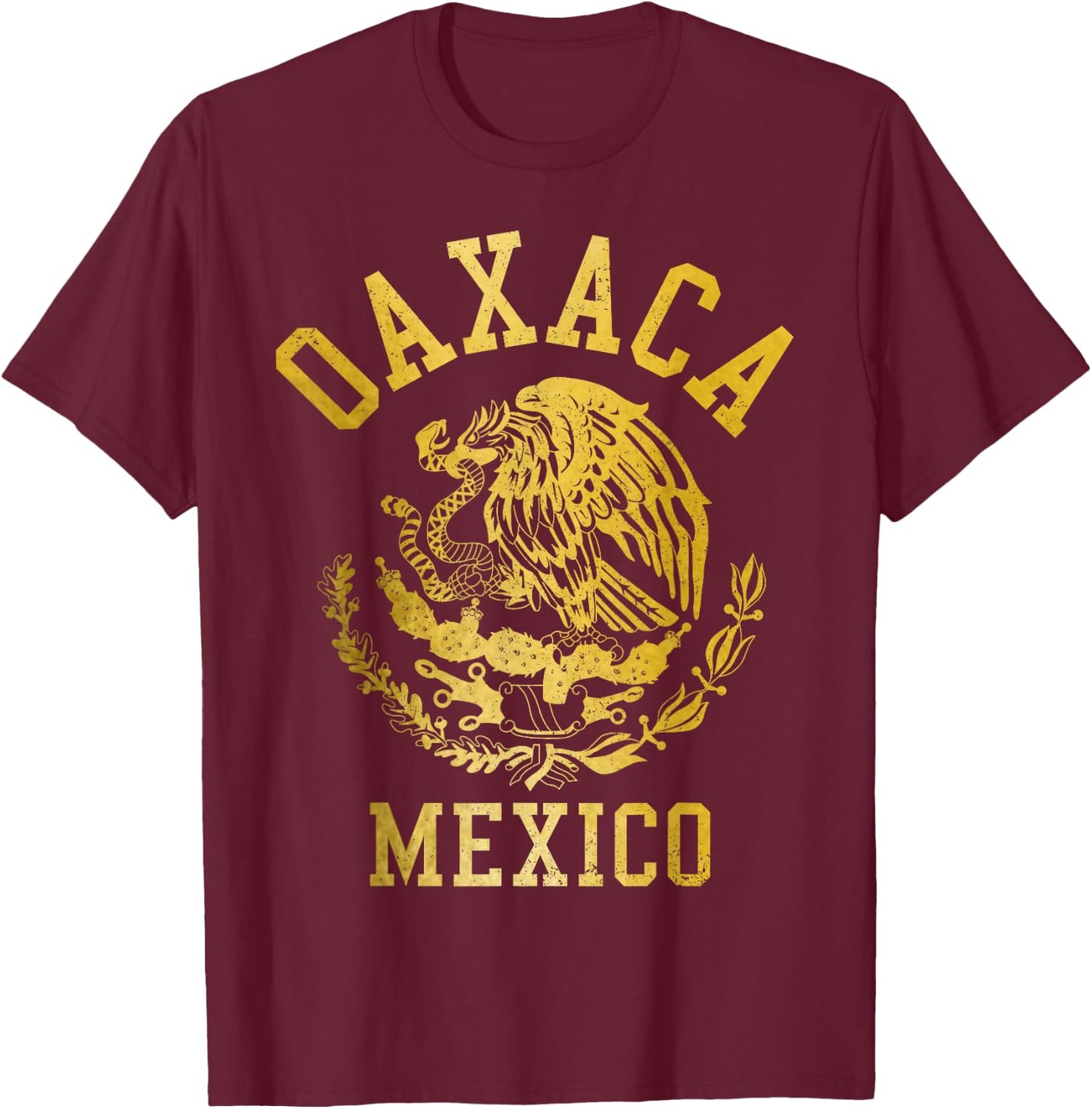 Oaxaca Mexico Pride Mexican Flag Vintage T-Shirt - T-Shirt | Maroon