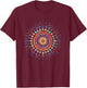 Radiant Mandala 2024 Intricate Dot Art Design T-Shirt - T-Shirt | Maroon