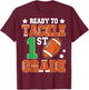 Ready To Tackle First Grade Back To School Football Kids T-Shirt - T-Shirt | Maroon