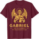 Archangel Gabriel Catholic Christianity Guardian Angel T-Shirt - T-Shirt | Maroon
