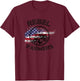 Rebel Farmers American Flag Women Men T-Shirt - T-Shirt | Maroon